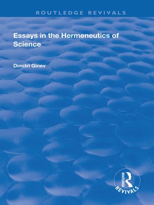 cover image of Essays in the Hermeneutics of Science